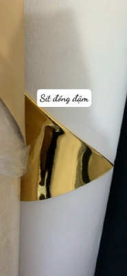 1m vải simili gương lót nhung khổ 1m4 màu đồng