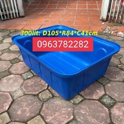 1 thùng nhựa hình chữ nhật 300l KT 112*91*41cm