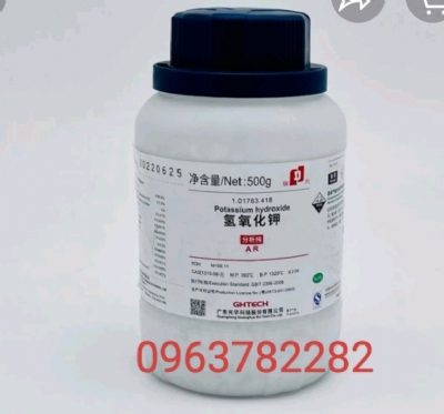KOH làm xà phòng handmade (Kali hydroxit / Potassium Hydroxide 85%, Chai 500G, AR,