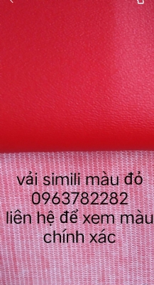 1m vải simili khổ 1m4 màu đỏ