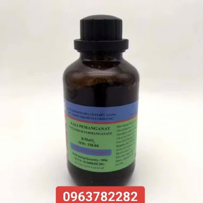 Hóa chất Potassium Permanganate (Kali permanganat, KMNO4, AR, chai 500G, VN, Cas 7722-...)
