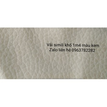 DA PU( polyurethan) màu kem khổ 1m4 độ dầy 1.2