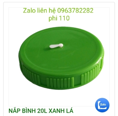 Nắp bình nước 20lit màu xanh lá phi 110